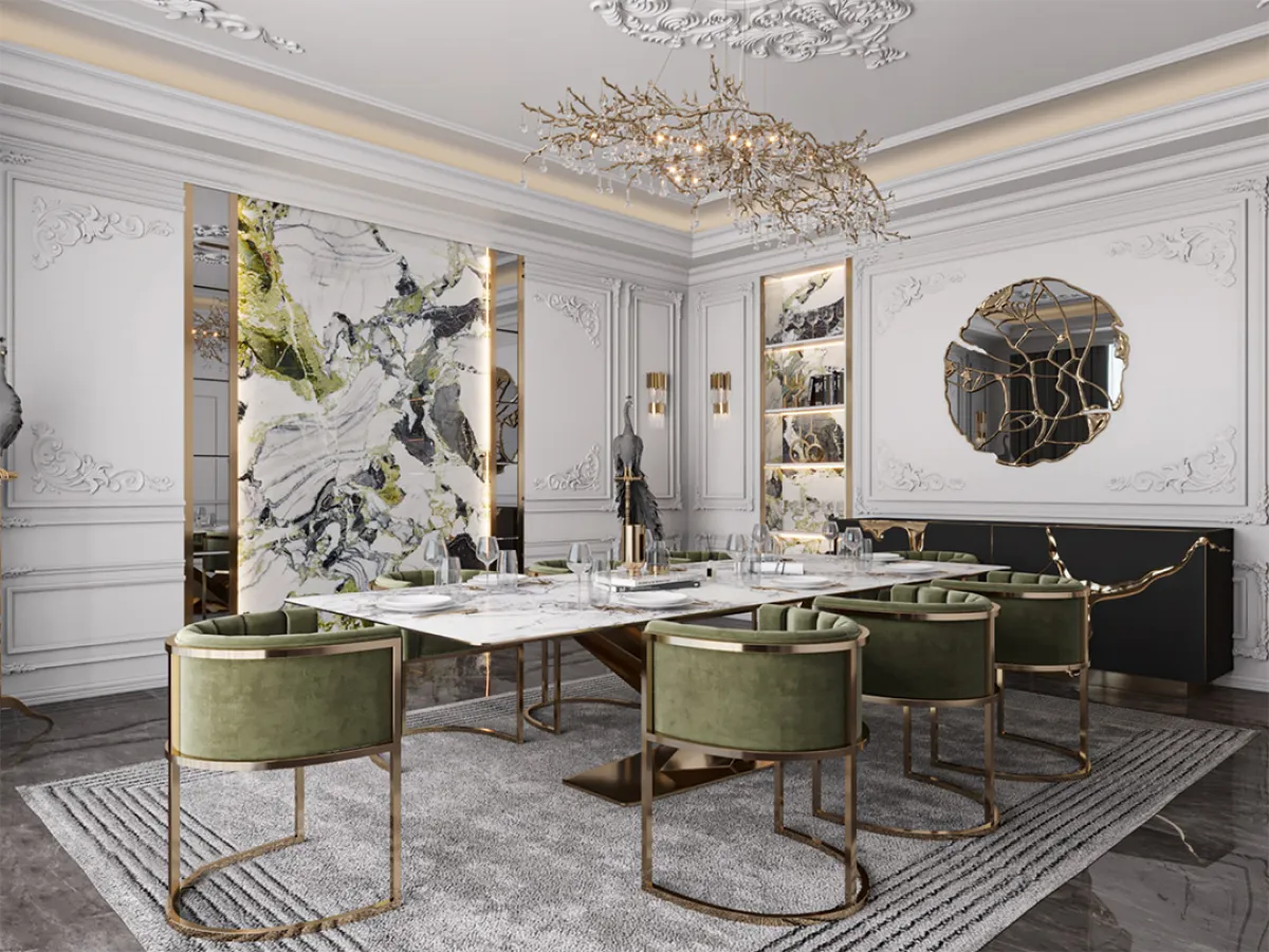 غرفة طعام من أعمال المهندسة هيا ماهر راشد 