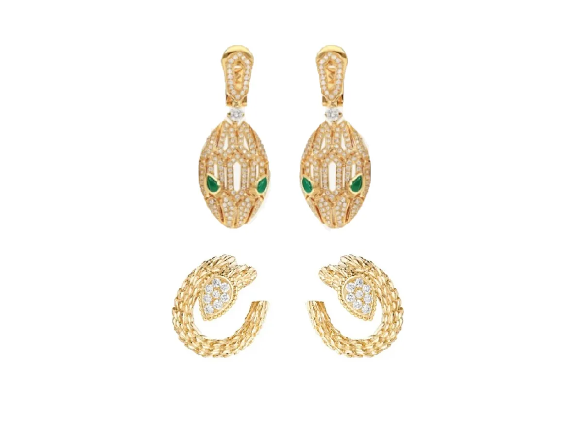 موديلات أقراط على شكل ثعبان لإطلالة أنثوية جريئة