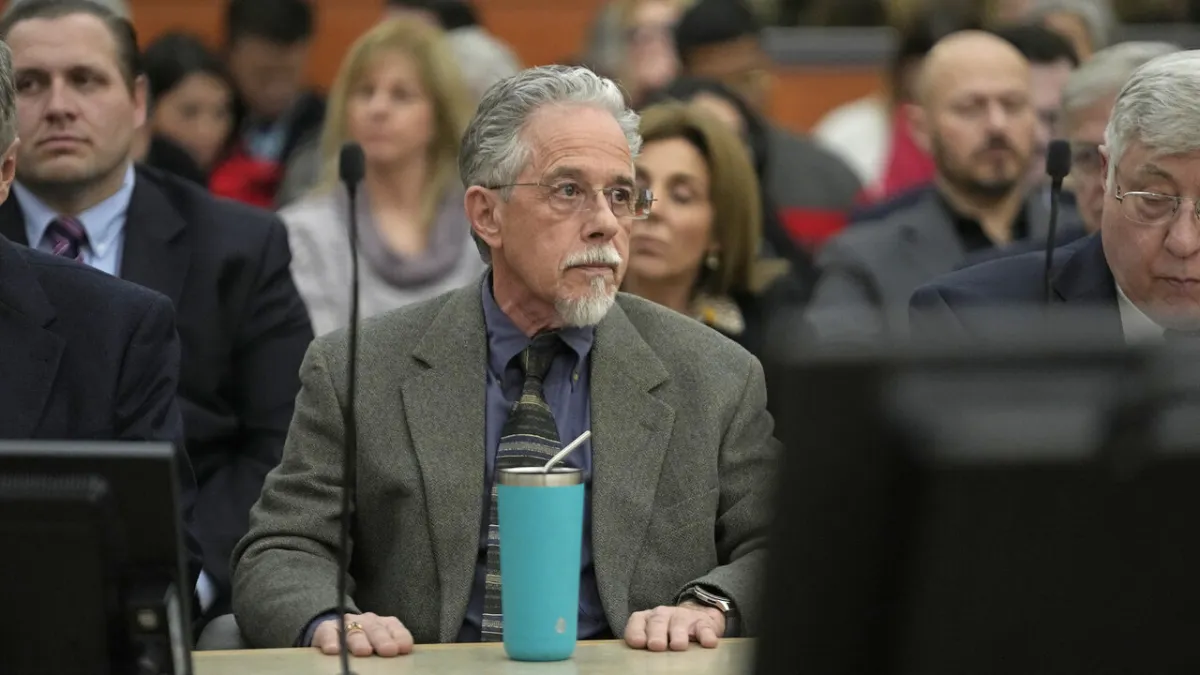 Terry Sanderson listens to the verdict announced in his $300,000 lawsuit against actor Gwyneth Paltrow over a skiing accident on March 30, 2023, in Park City, Utah. POOL / GETTY IMAGES NORTH AMERICA / Getty Images via AFP