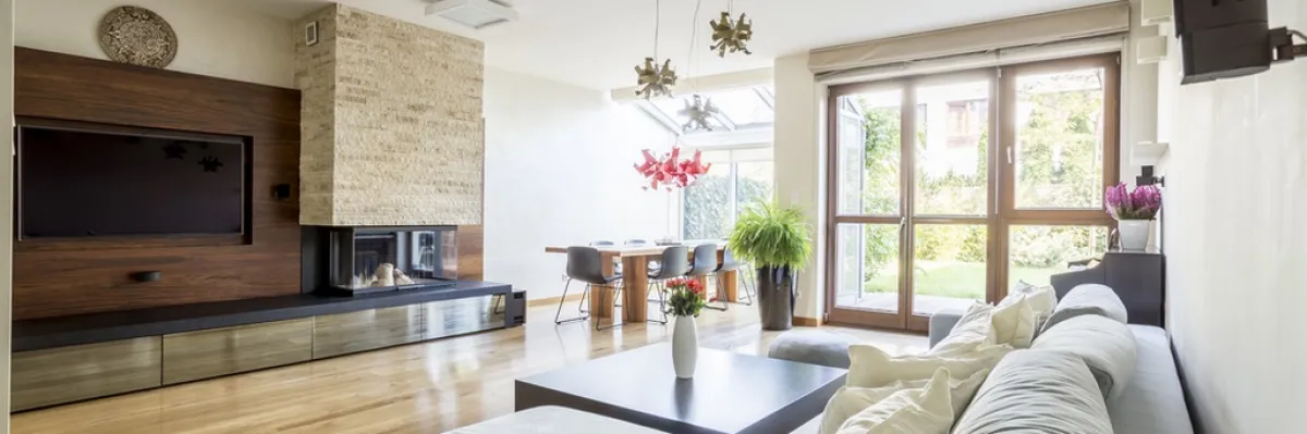 ديكور خشب للتلفزيون لإضفاء الجاذبية على غرفة الجلوس