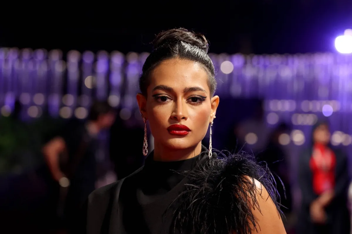 A handout picture released by the Red Sea International Film Festival (RSFF) shows Saudi actress Fay Fouad posing on the Red Carpet of the Red Sea International Film Festival, in the Saudi Red Sea port city of Jeddah on December 3, 2022.PATRICK BAZ / AFP PHOTO /RED SEA FILM FESTIVAL 