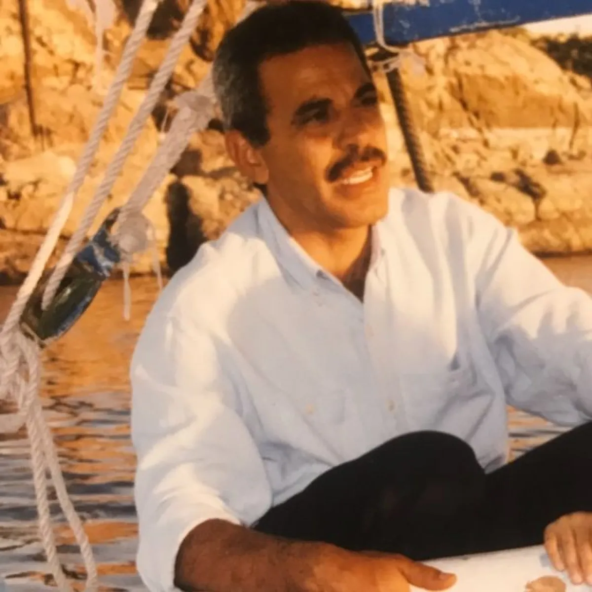 والد دينا الشربيني - الصورة من حسابها على انستغرام