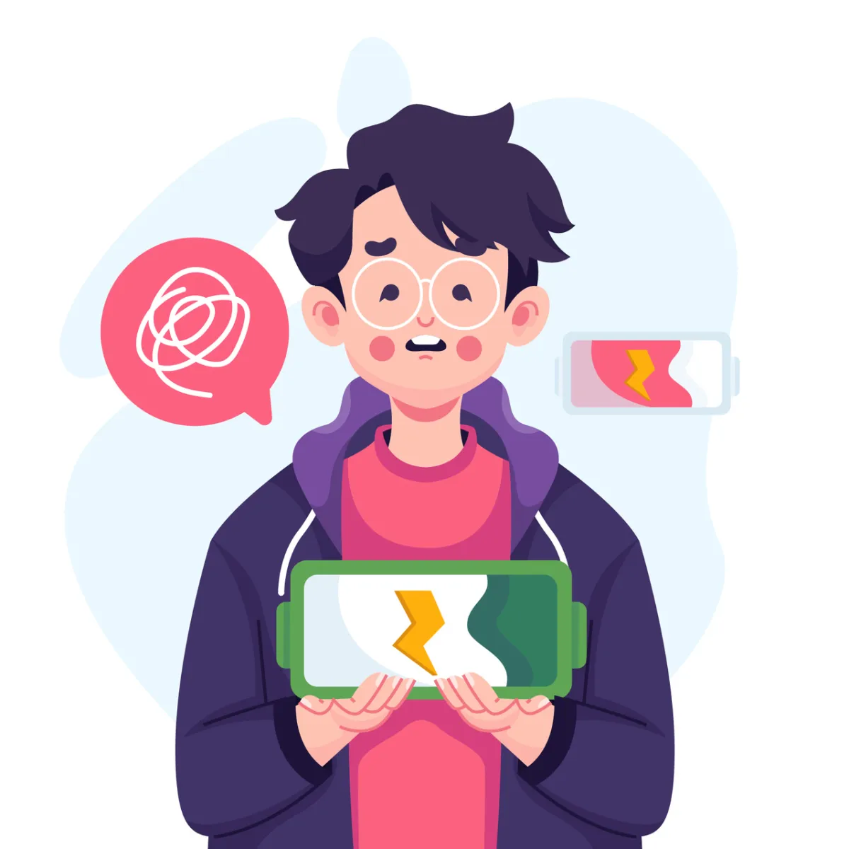 صورة للتمسك بالأجهزة الإلكترونية