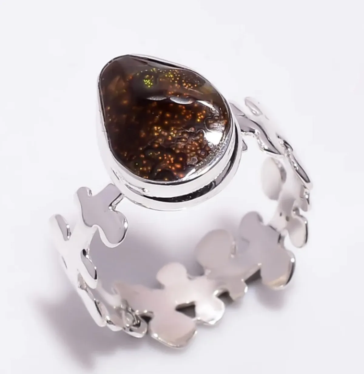 خاتم العقيق الناري من sandhgemstone