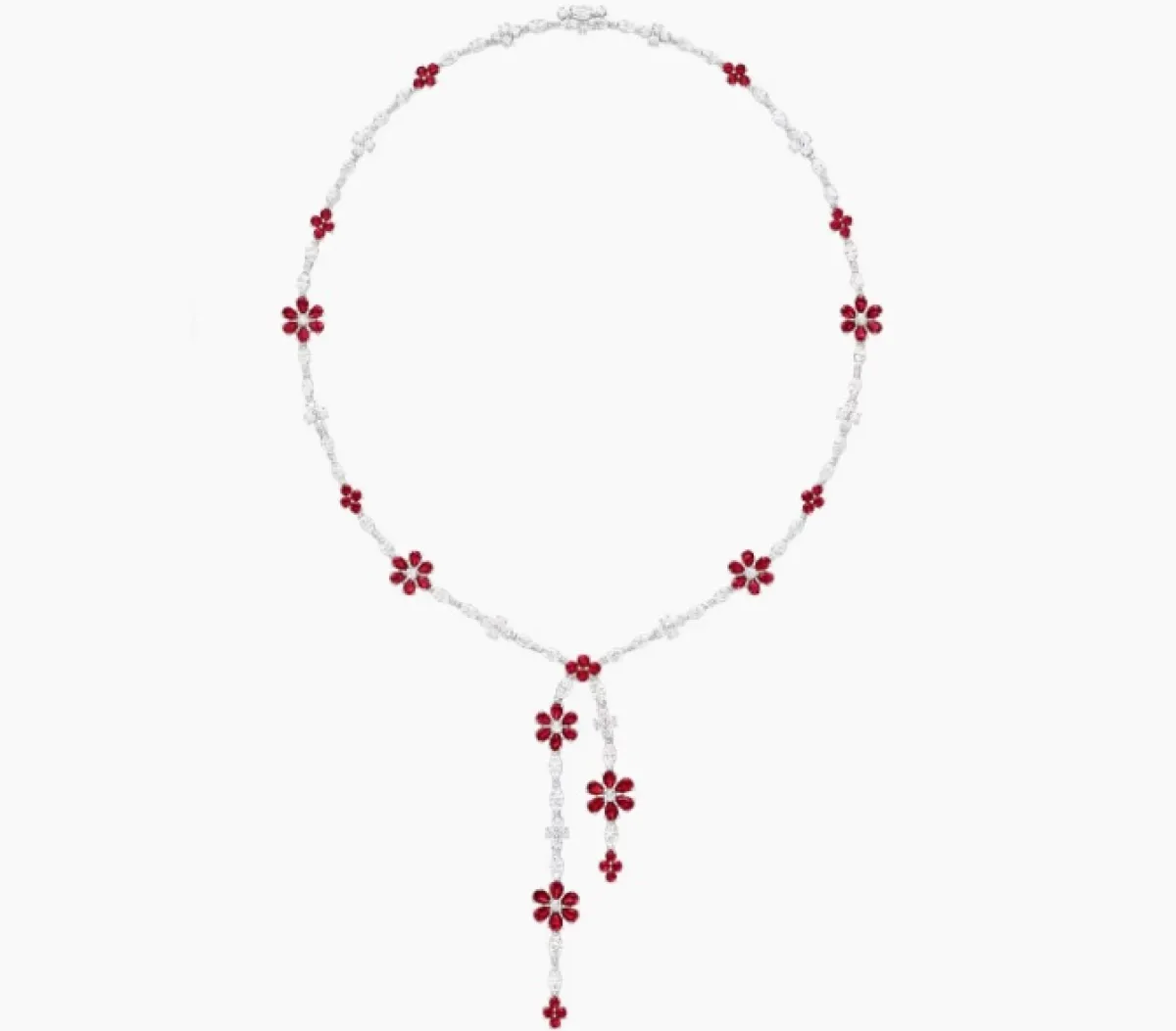 عقد مرصوف بأحجار الروبي من هاري وينستون Harry Winston