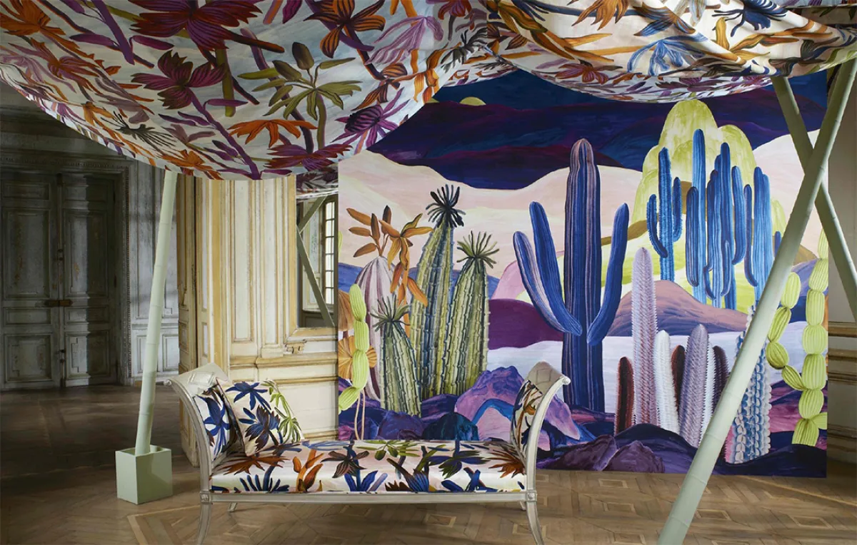 ورق جدران Stravaganza Lanzarote Garden من تصميم Sacha Walckhoff، من كريستيان لاكروا Christian Lacroix.
