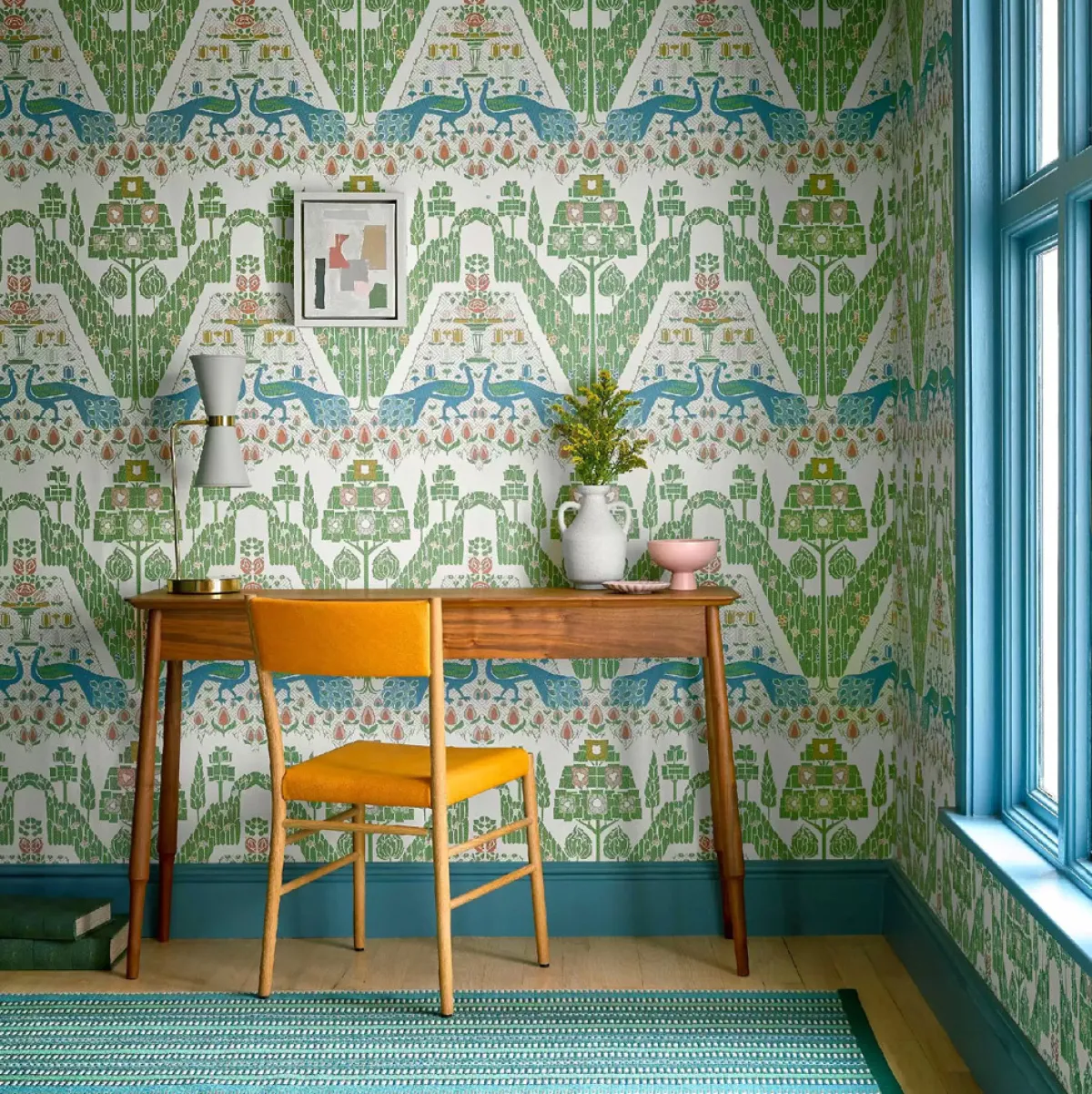 ورق جدران V&A Peacock من 1838 وول كوفرينغ 1838 Wall Coverings