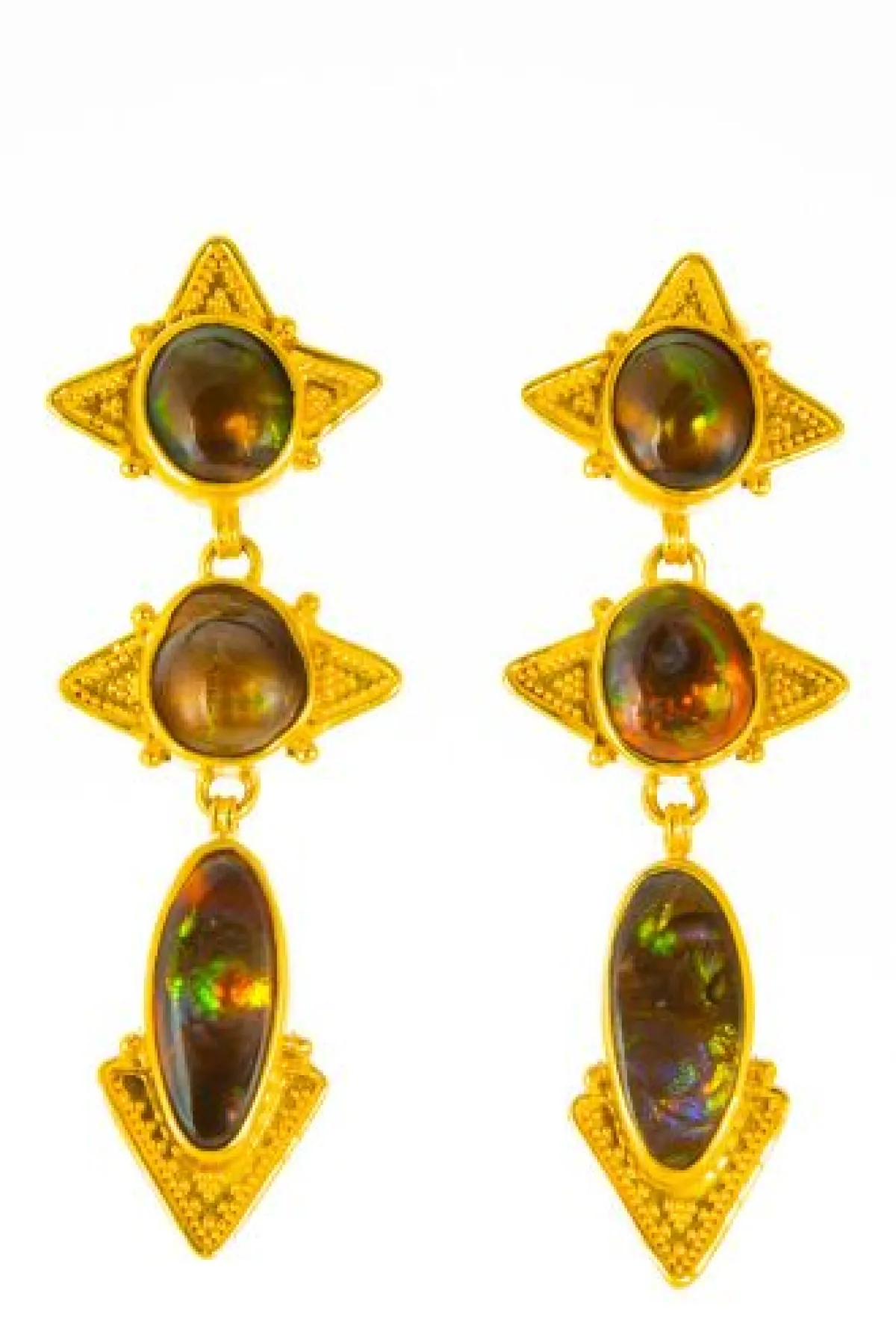 أقراط عقيق ناري من Luna Felix Goldsmith