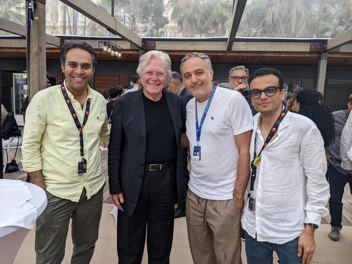 أندرو محسن وحسين فهمي ومحمد حفظي وأمير رمسيس - الصورة من حسابه على الفيس بوك