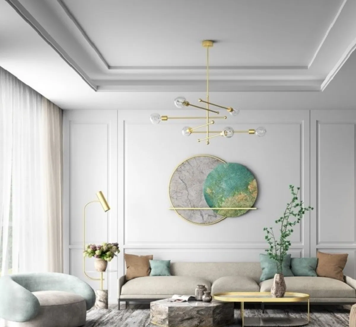 ديكورات الجبس في الأسقف والجدران ناعمة