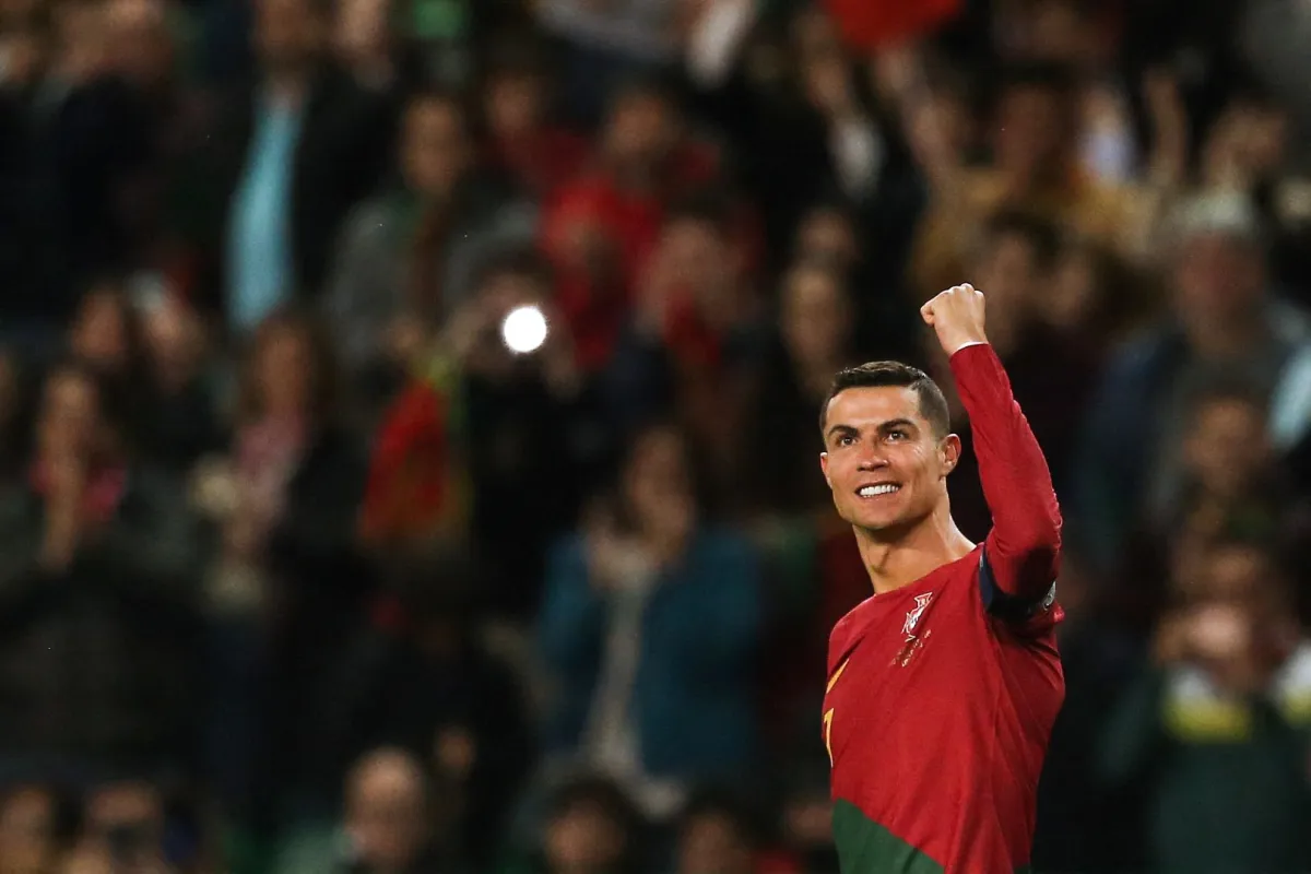 Cristiano Ronaldo at the Jose Alvalade stadium in Lisbon on March 23, 2023. CARLOS COSTA / AFP