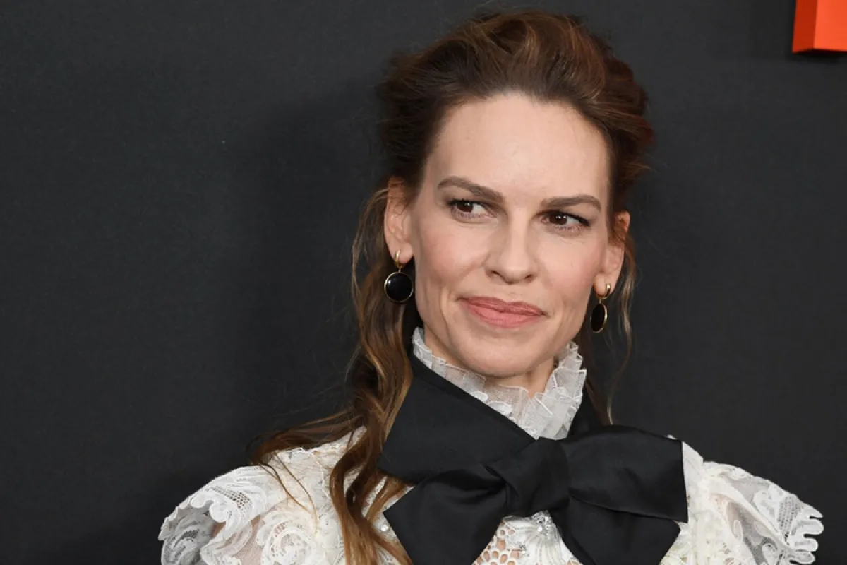 Hilary Swank arrives for a special screening of Universal Pictures' "The Hunt," March 9, 2020 at the Arclight Cinema in Hollywood. Robyn Beck / AFP