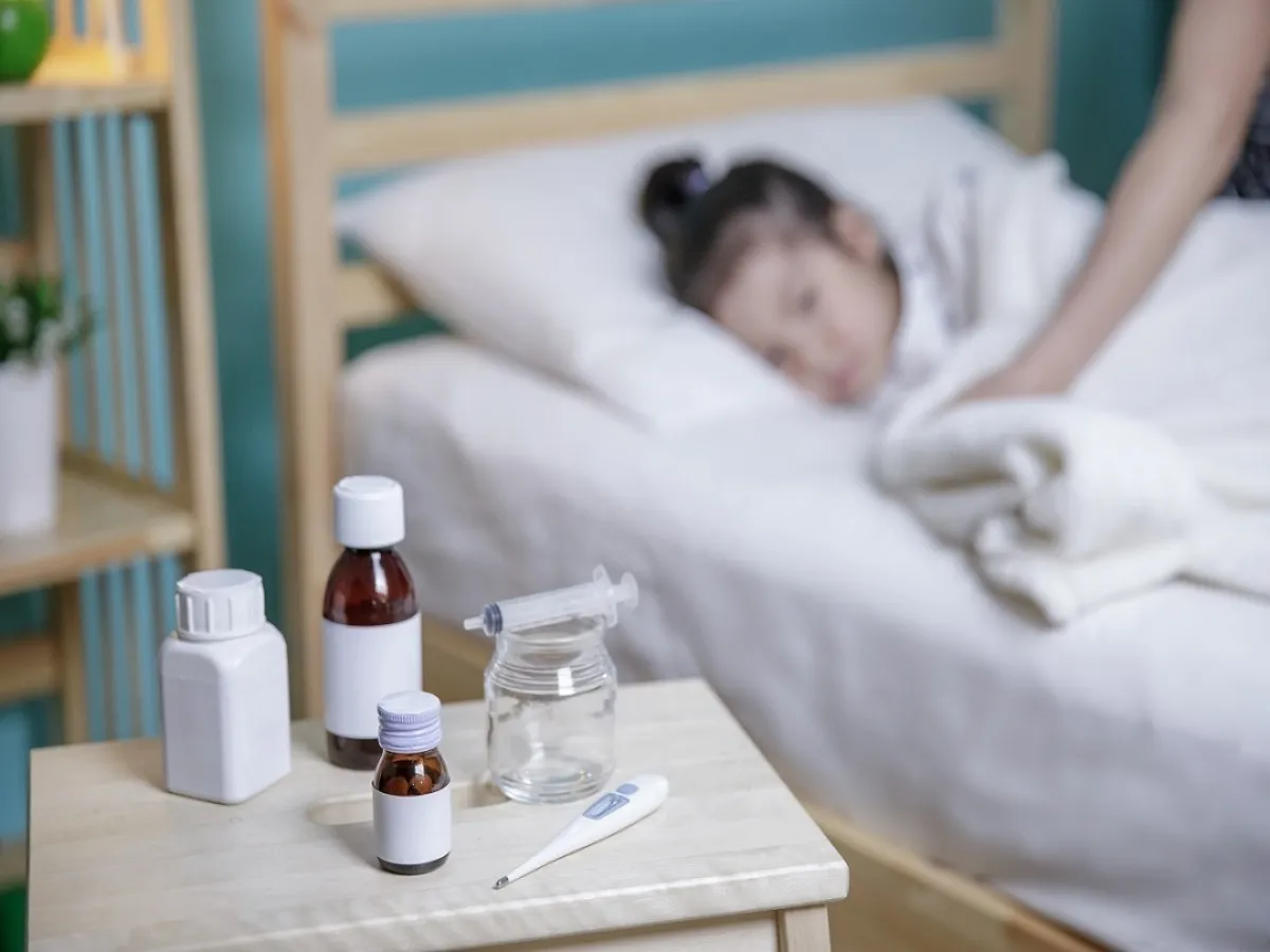 صورة لطفلة مريضة