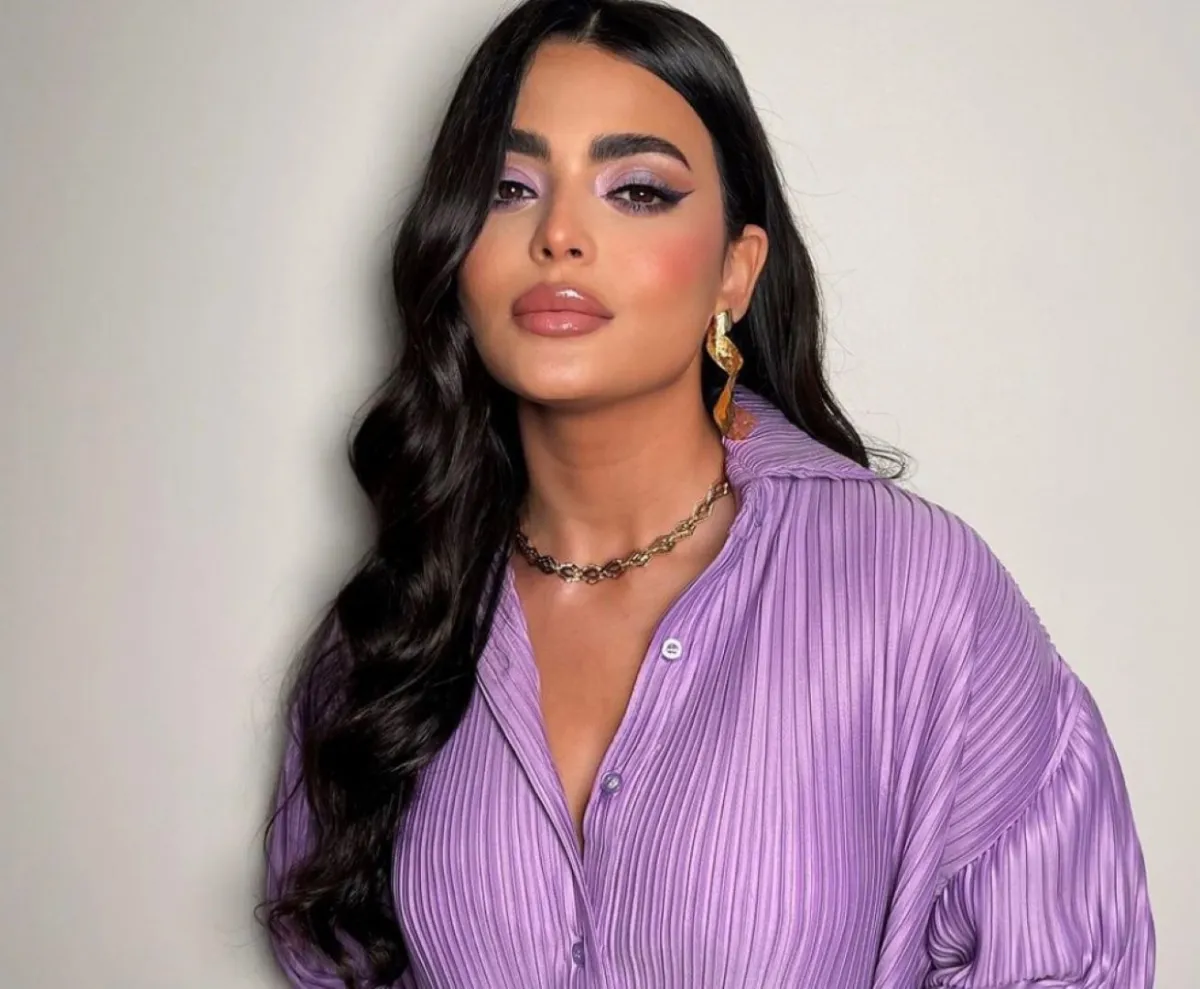 مكياج ربيعي مرح من اسماء جلال - الصورة من حسابها على الانستغرام