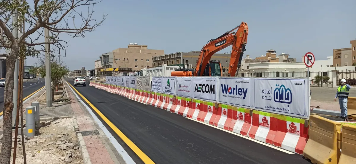 أمانة جدة تنجز 57% من مشروع حلول الأمطار لطريق الملك فيصل