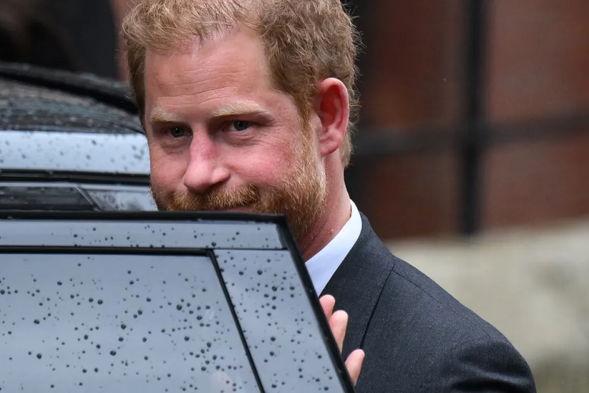 Prince Harry, Duke of Sussex gets in the car as he leaves the Royal Courts of Justice, Britain's High Court, in central London on March 28, 2023.  Daniel LEAL / AFP