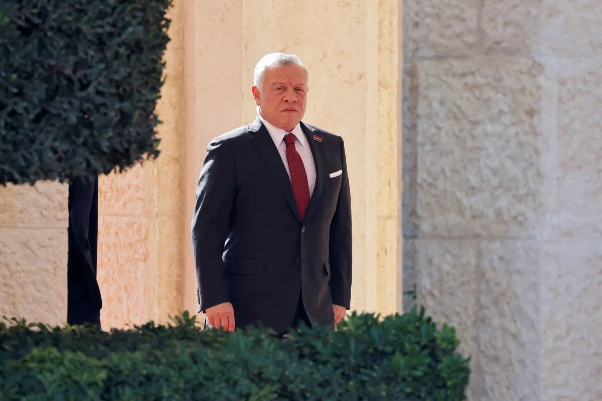 King Abdullah II of Jordan at the royal Al-Husseiniya Palace in Amman on December 21, 2022. Ludovic MARIN / POOL / AFP