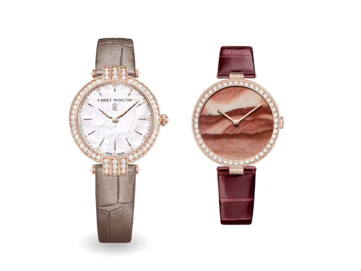 مجوهرات ساعات نسائية بألوان ترابية 