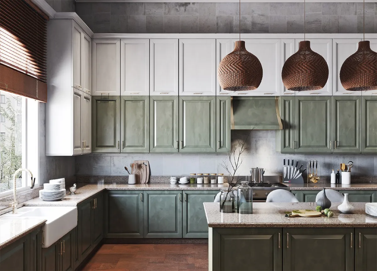 (مطبخ من شركة بوادقجي للتصميم الداخلي)