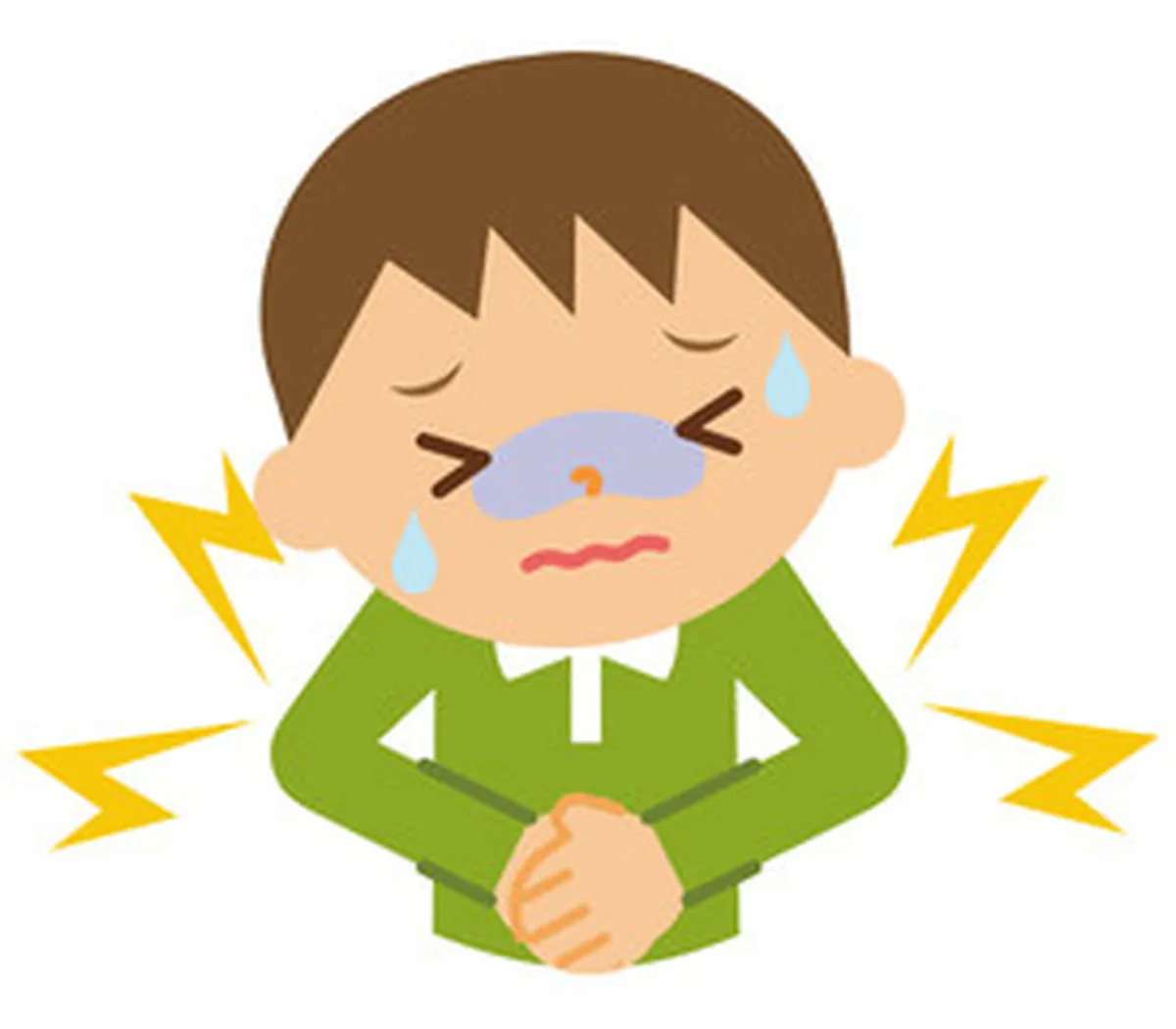 صورة تشير لطفل مصاب بالنزلة المعوية