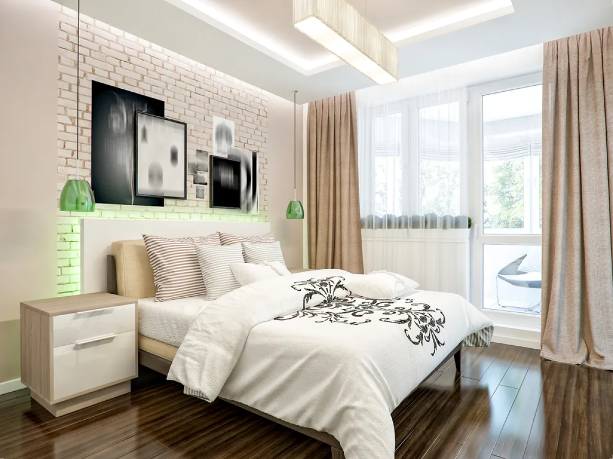 من المهم إيلاء إضاءة غرف النوم الضيقة أهمية