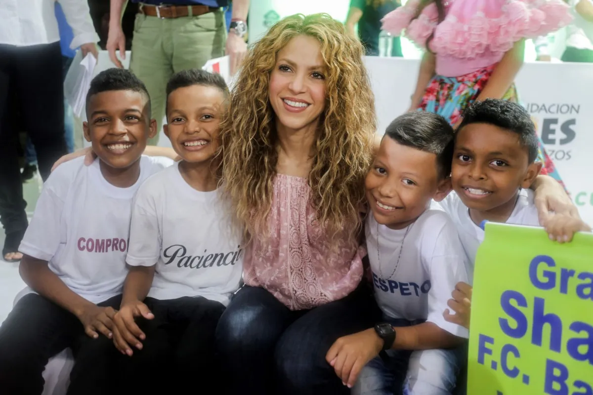 Shakira in Barranquilla, Colombia, on November 3. LUIS CHARRIS / AFP