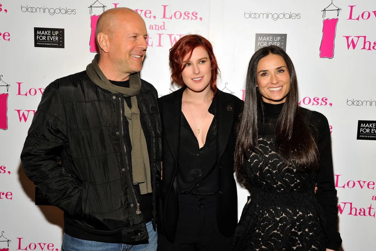 Actor Bruce Willis, Actresses Rumer Willis and Demi Moore at B Smith's Restaurant on March 24, 2011 in New York City. Joe Corrigan/Getty Images/AFP