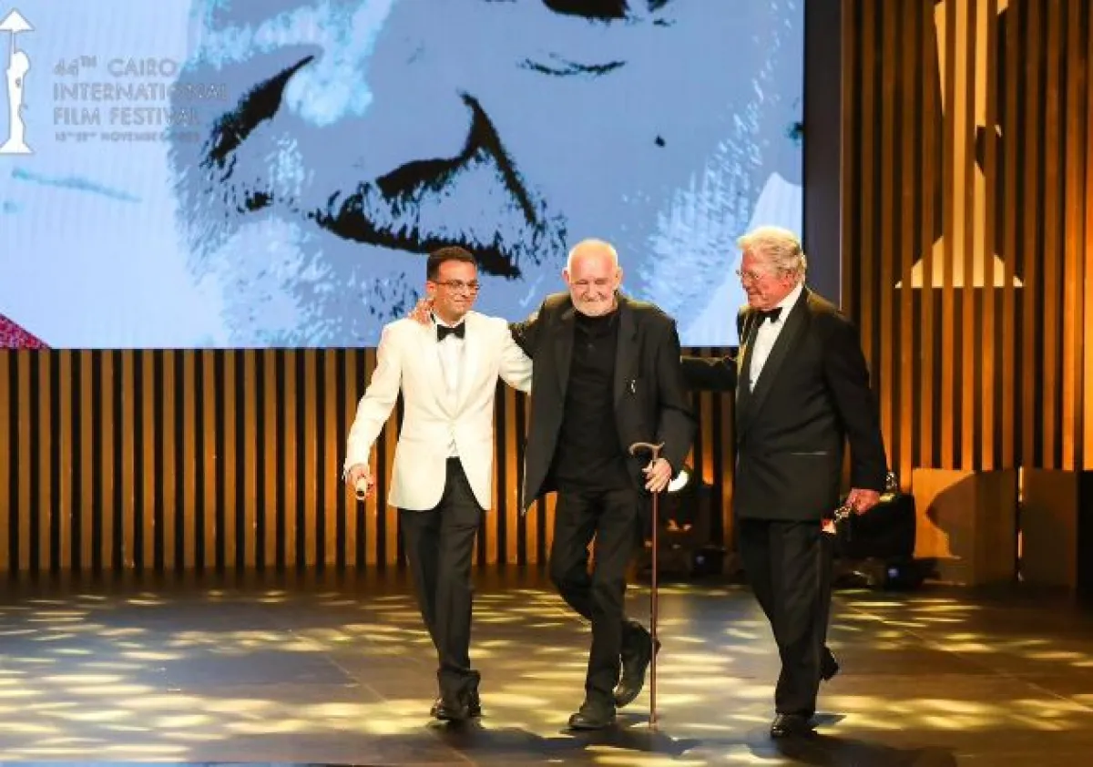 حسين فهمي وأمير رمسيس- صورة من المركز الإعلامي لمهرجان القاهرة