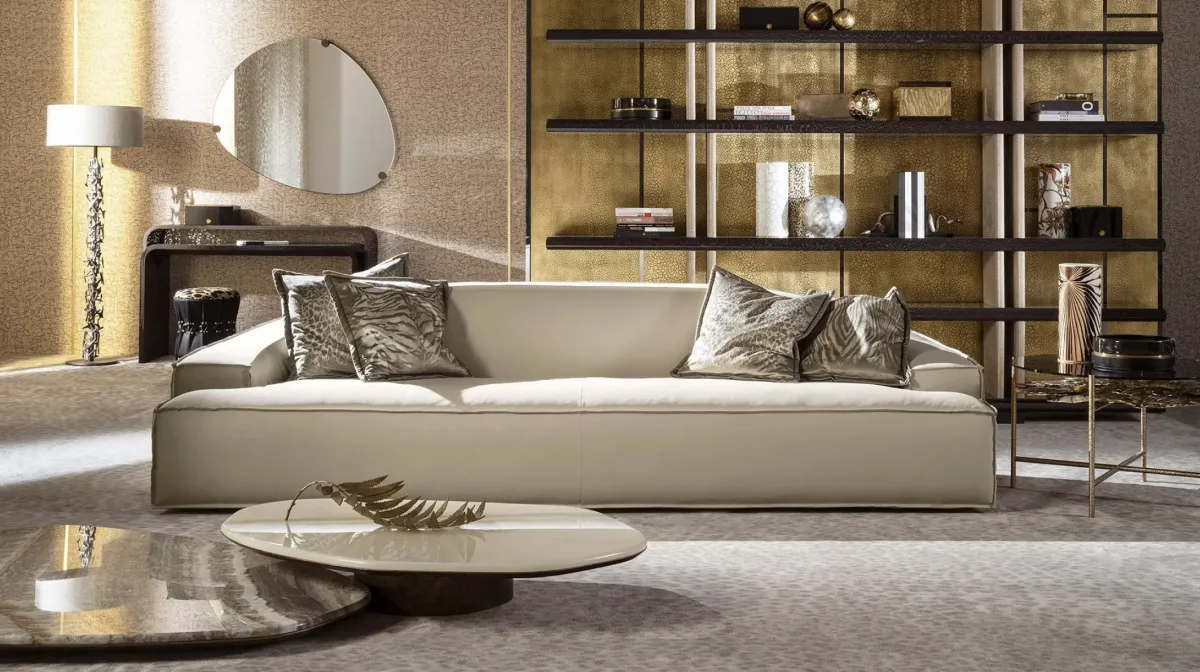 غرفة جلوس تطغى عليها طبعات الحيوانات 