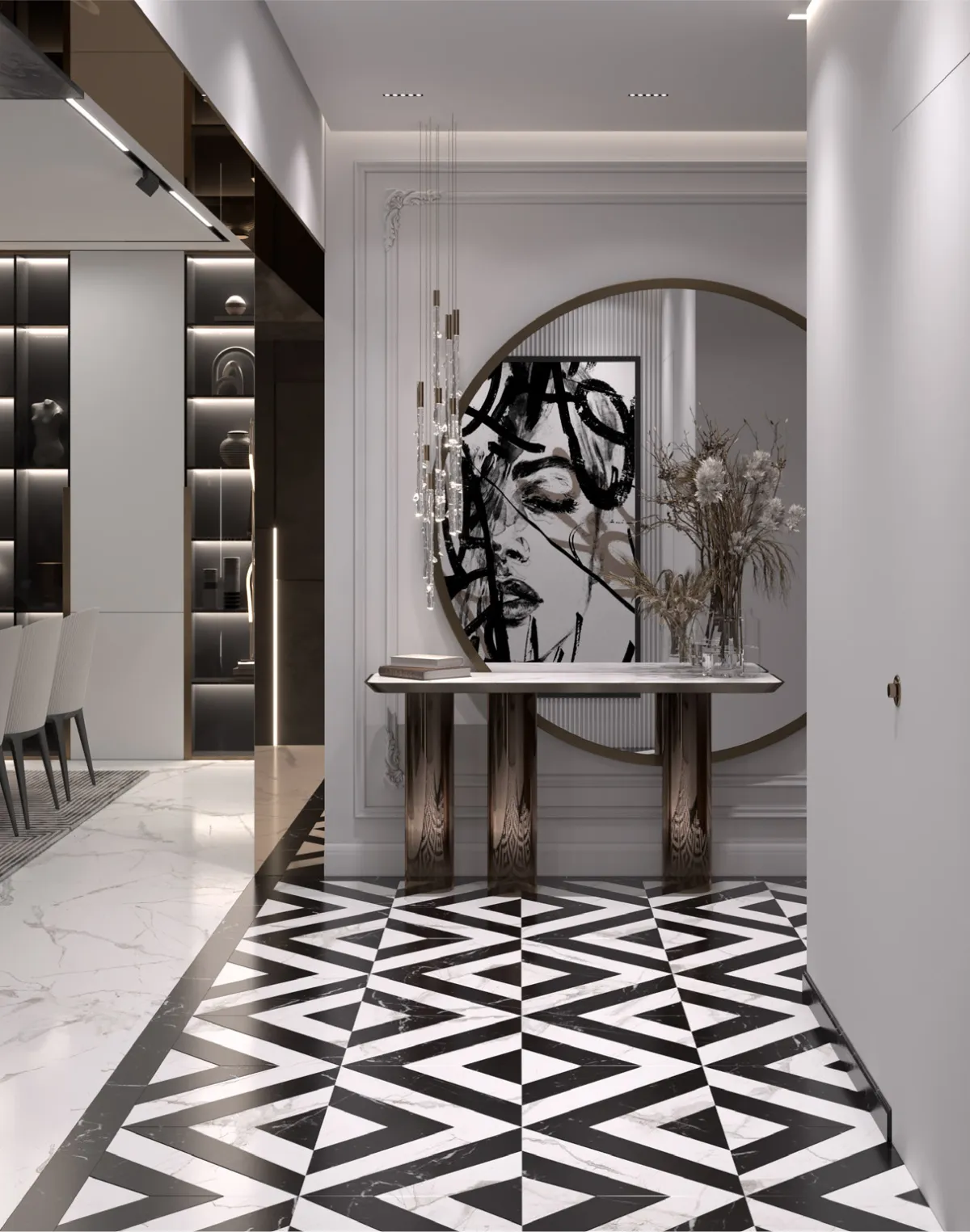 المعادن مرغوبة في أعمال الديكور (الصورة من AHMED SALEH DESIGNS) 