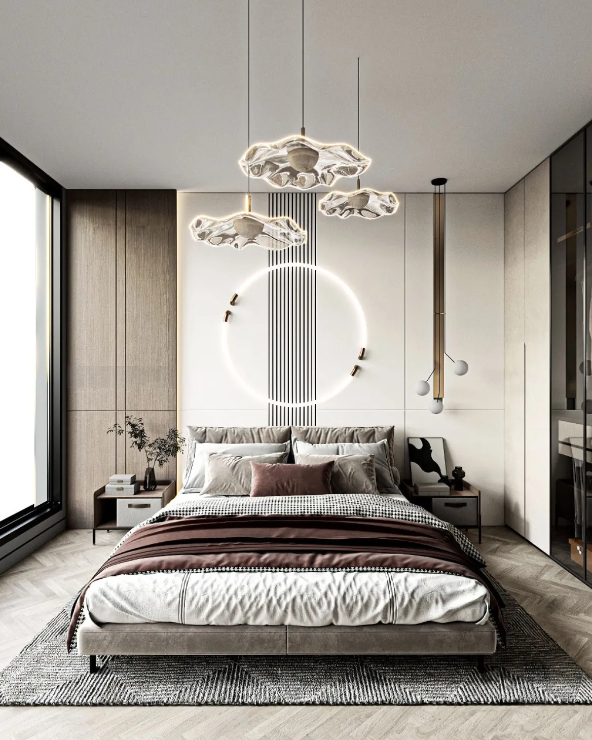 لا يوضع السرير على جدار تتخلله نافذة أو باب