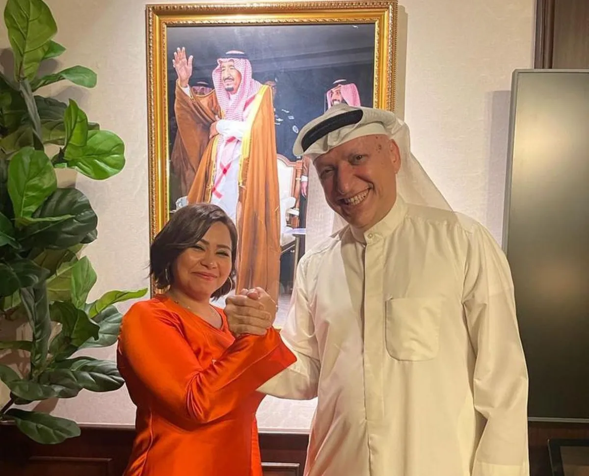 شيرين عبد الوهاب وسالم الهندي - الصورة من حساب شركة روتانا على انستغرام