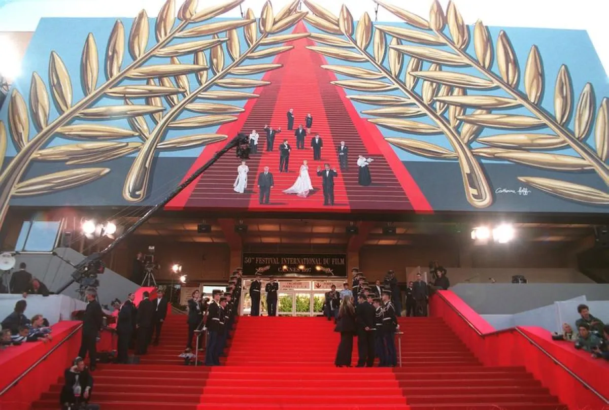 11MAY97: Palais steps at the 1997 Cannes Film Festival/shutterstock 