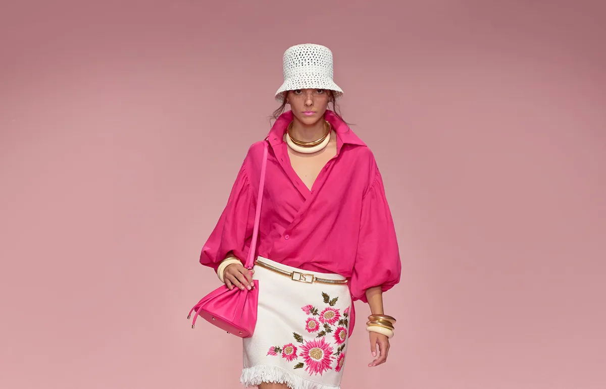 قميص ملون باللون الزهري من Luisa Spagnoli 