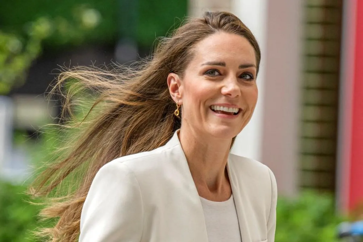 Britain's Catherine, Duchess of Cambridge smiles as she arrives for a visit to Little Village's hub in Brent, north-west London on June 8, 2022. Paul Grover / POOL / AFP