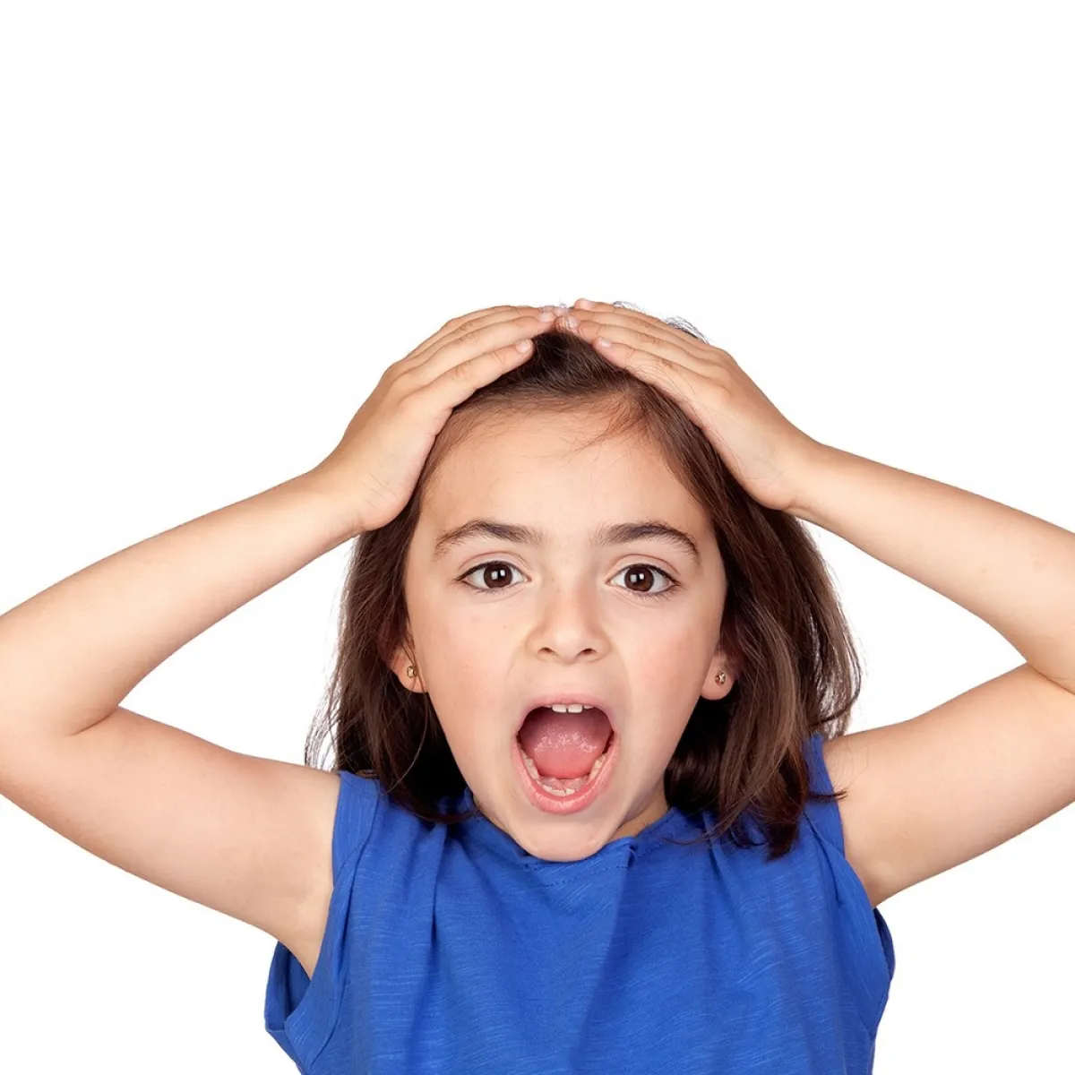 صورة لطفلة تصرخ