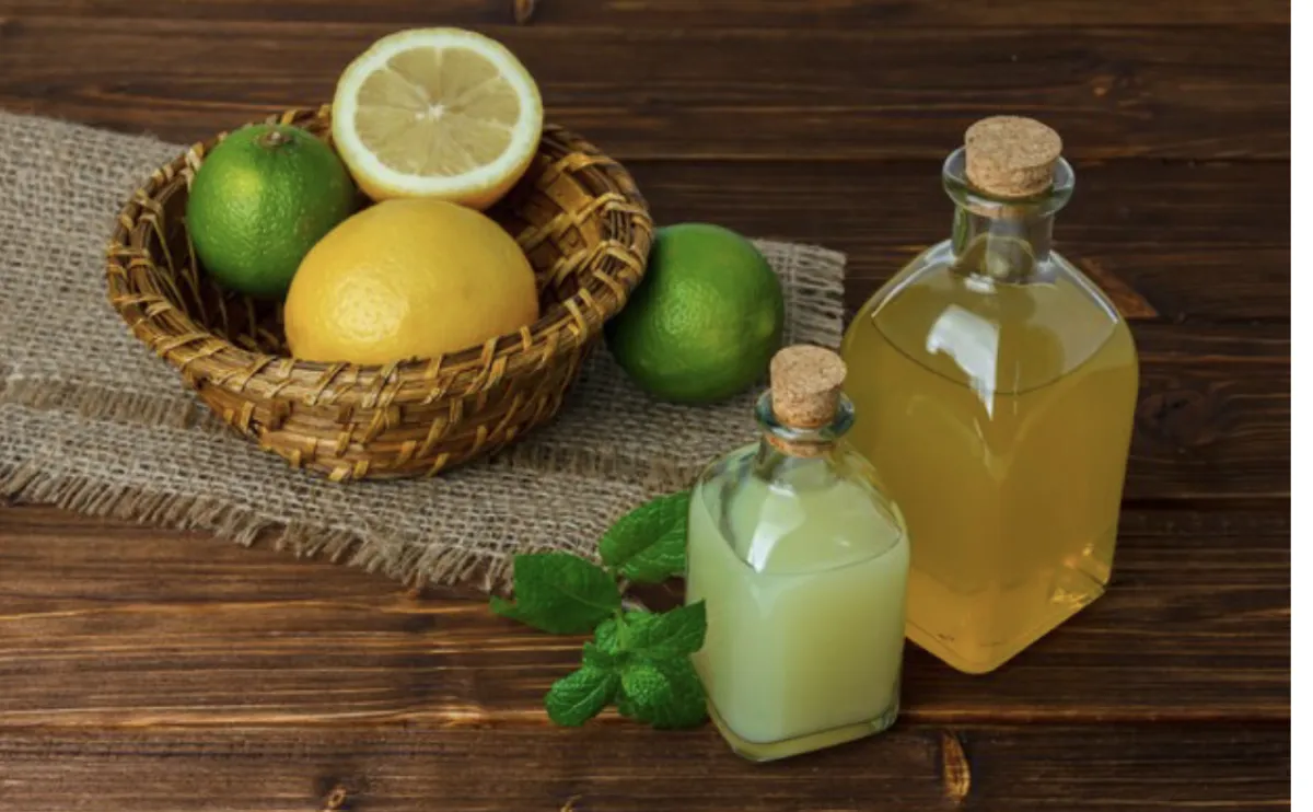 زيت الخروع مع عصير الليمون