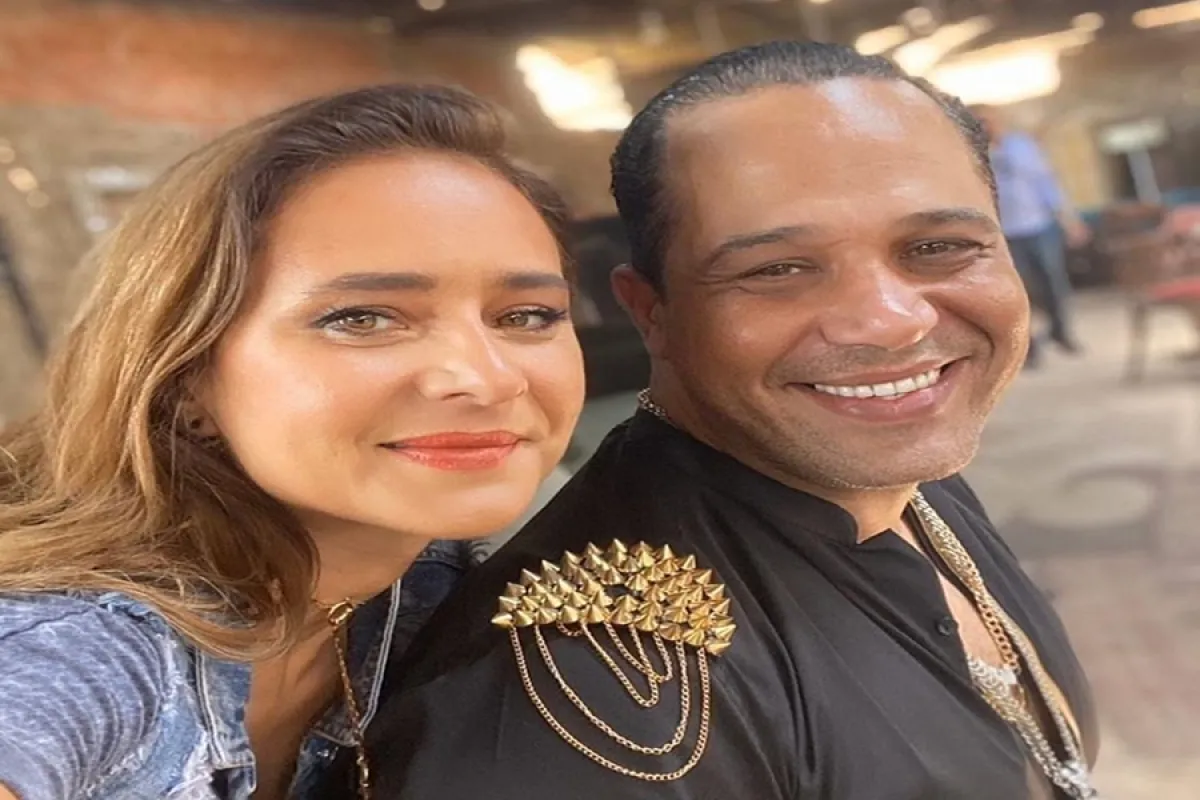 نيللي كريم ومصطفى درويش صورة من صفحتها على إنستغرام