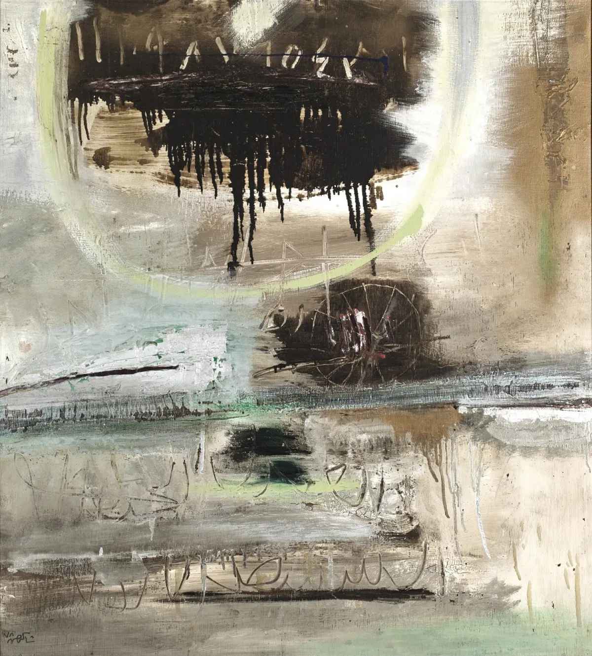 كتابات على جدار رقم (1)  للفنان شاكر حسن السعيد 