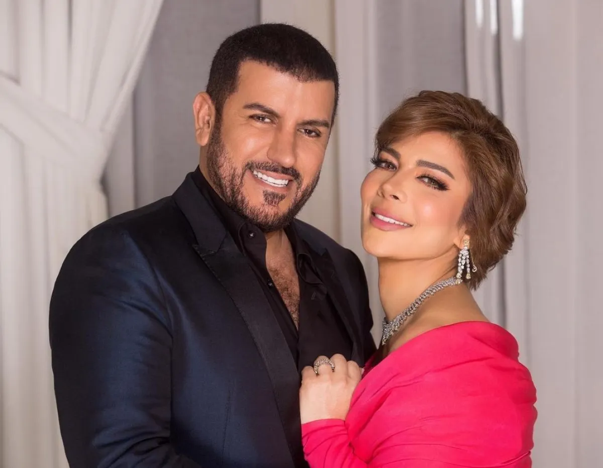 أصالة وزوجها فائق حسن - صورة من صفحتها على انستغرام