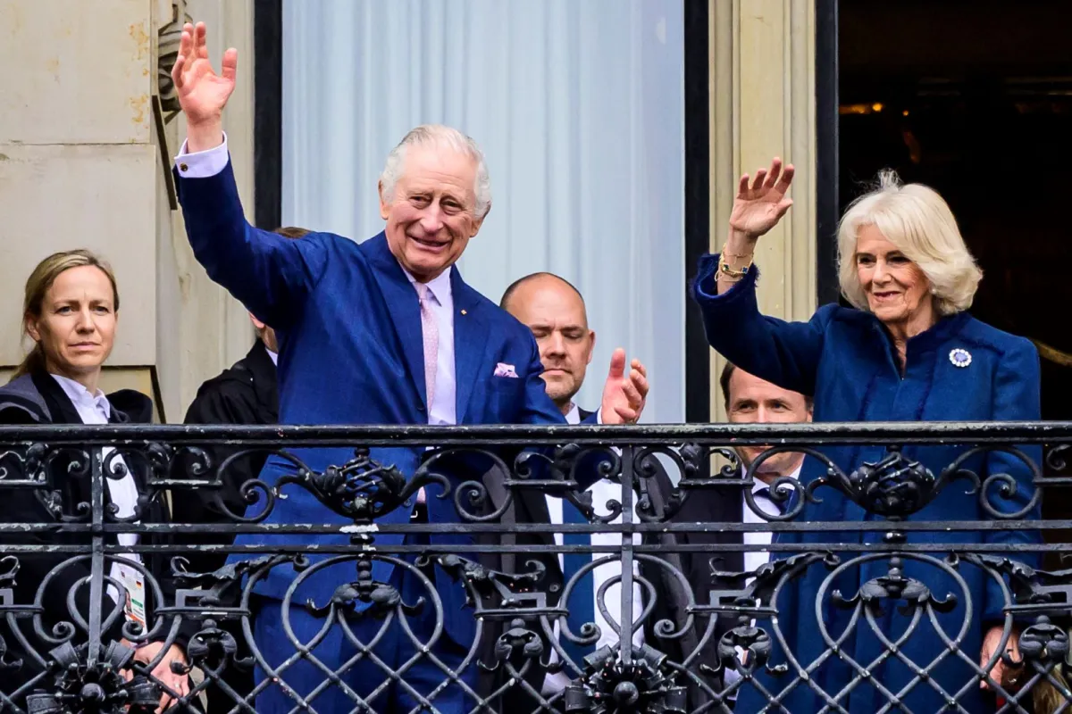 In this file photo taken on March 31, 2023, King Charles and Camilla  in Hamburg, northern Germany. John MACDOUGALL / AFP