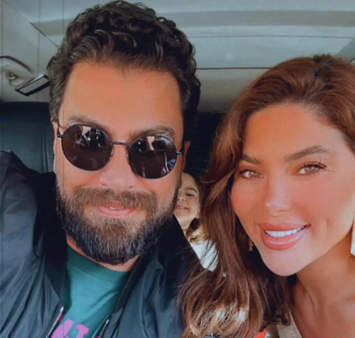 معتصم النهار وزوجته لين برنجكجي وابنتهما ساندرا- الصورة من الحساب الخاص لـ لين برنجكجي على إنستغرام