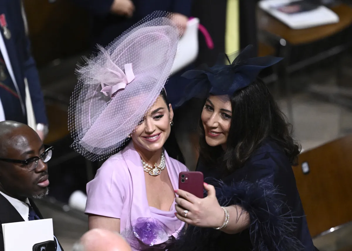 American singer-songwriter Katy Perry poses for a photo at Westminster Abbey in central London on May 6, 2023, during the coronations of Britain's King Charles III and Britain's Camilla, Queen Consort. Gareth Cattermole / POOL / AFP