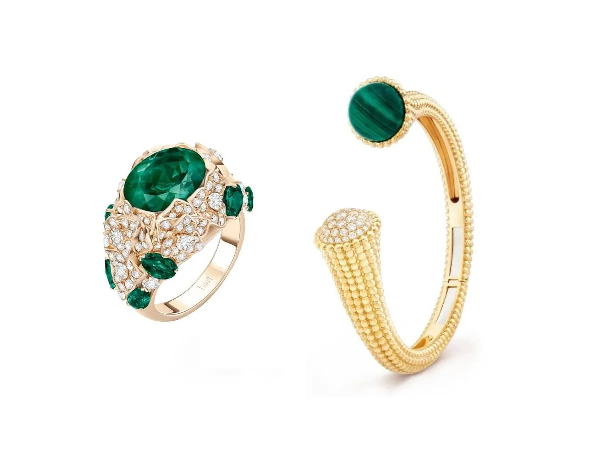 مجوهرات مرصعة بالأحجار الكريمة الخضراء والألماس 2023