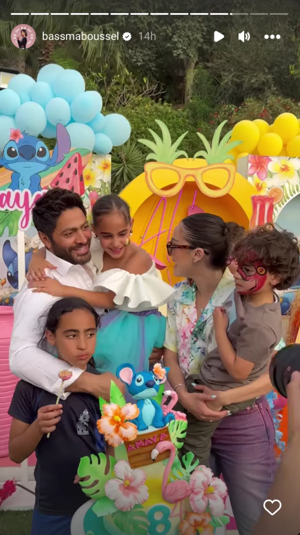 لقطة من الفيديو الذي نشرته بسمة بوسيل في ستوري إنستغرام