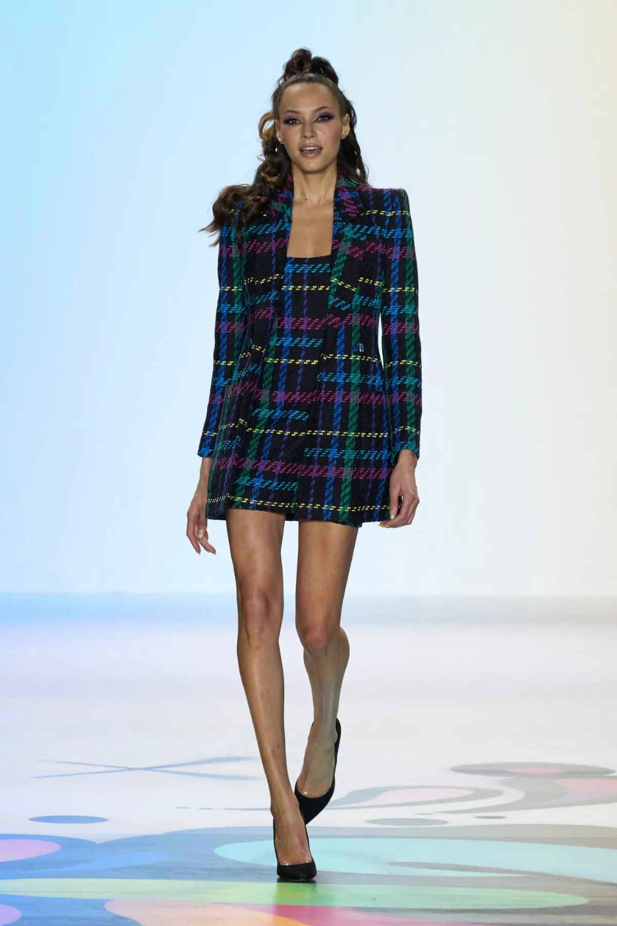 فستان كارو قصير من  سيرجيو هادسون «Sergio Hudson»