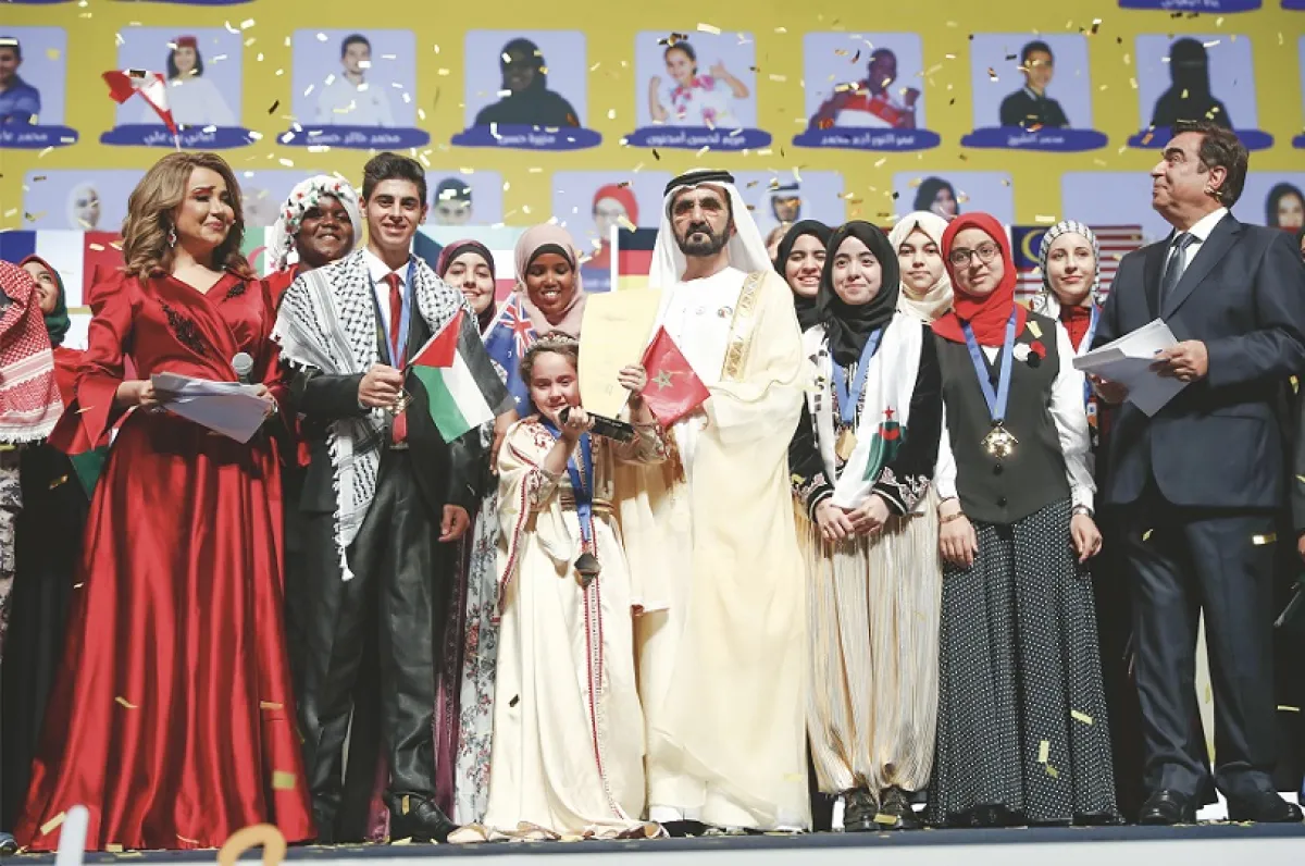 الشيخ محمد بن راشد يعلن عن استقطاب النسخة السابعة من تحدي القراءة العربي لمشاركات قياسية - الصورة من وام من الدورة السابقة