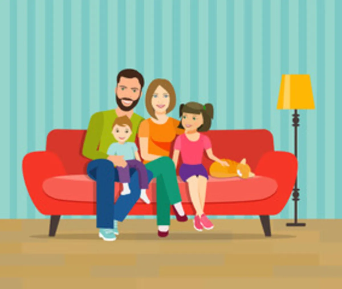 صورة تعبر عن عائلة متحابة