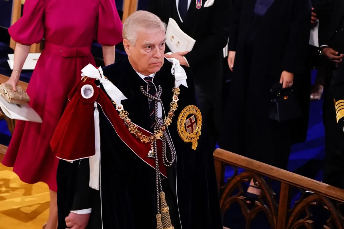 Prince Andrew, Duke of York at Westminster Abbey in central London on May 6, 2023. (Photo by Yui Mok / POOL / AFP)