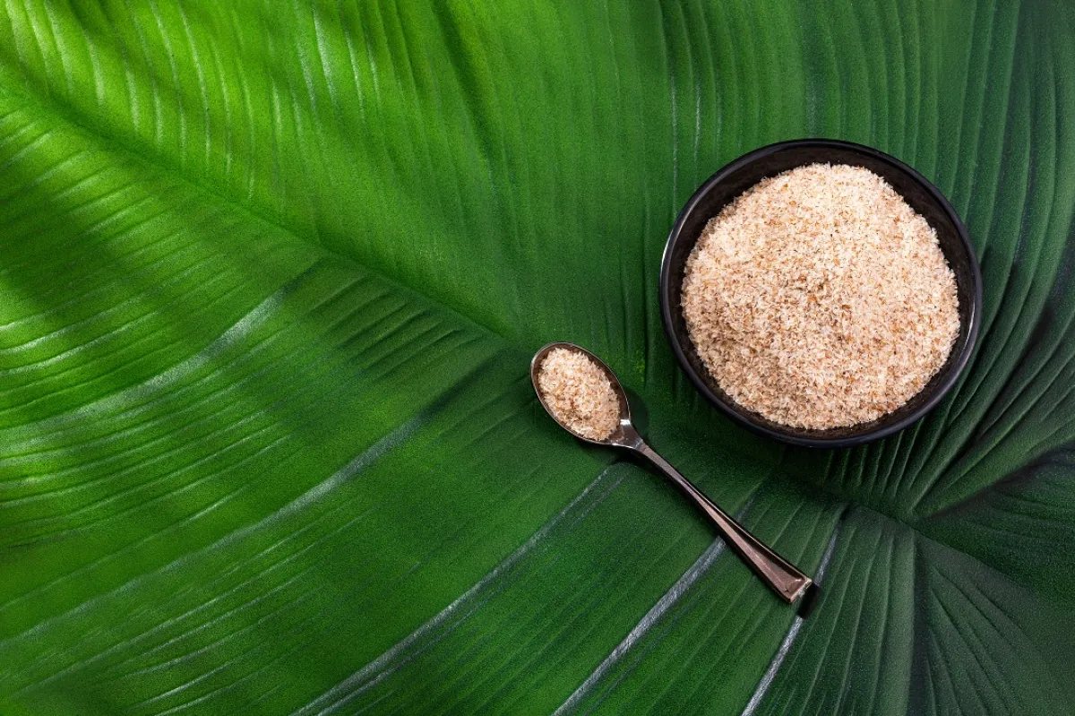 صورة لطبق يحتوي على قشور السيليوم